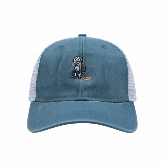 Embroidered Ponytail Trucker Hat – Women’s Mesh Back Cap - Dog Walking Cap