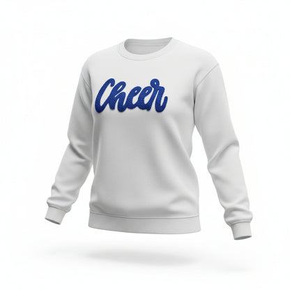 Cheer Chenille Patch Hoodie or Crew – Varsity Game Day Sweatshirt