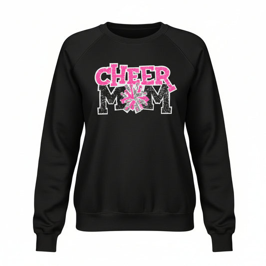 Cheer Mom Glitter Varsity Sweatshirt – Game Day Spirit Wear