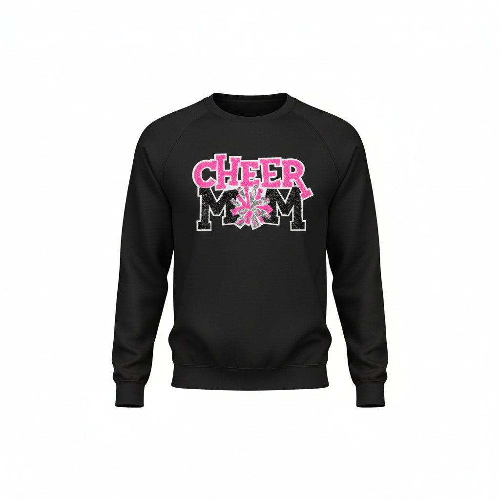 Cheer Mom Glitter Varsity Sweatshirt – Game Day Spirit Wear