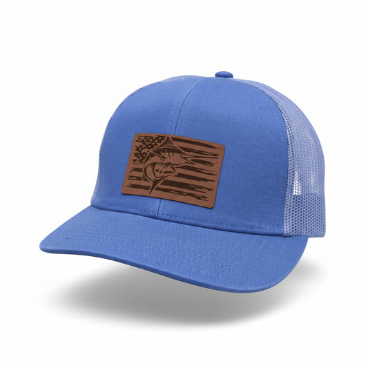 HUK Leather Patch Trucker Hat | Performance Fishing Snapback