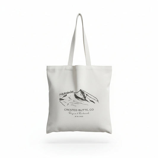 Personalized Wedding Destination Canvas Tote | Custom Bridal Welcome Bag