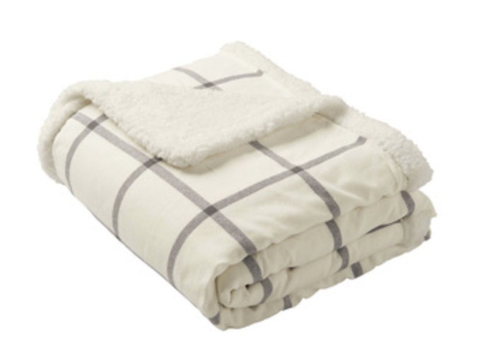 Personalized Pet Name Blanket: Embroidered Plaid Sherpa Fleece
