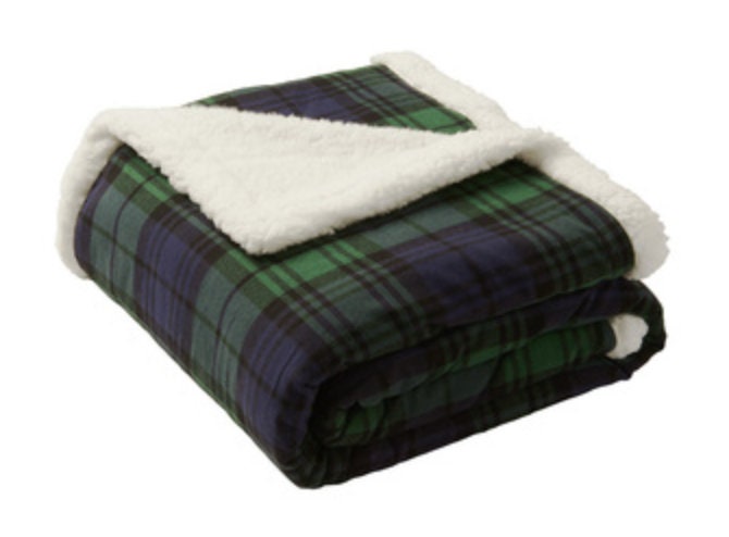 Personalized Pet Name Blanket: Embroidered Plaid Sherpa Fleece