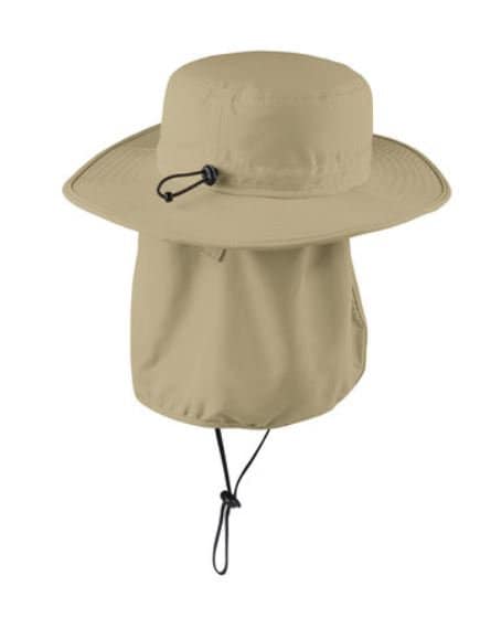 Custom Embroidered Sun Bucket Hat: Wide-Brim Outdoor Hat with Neck Shade
