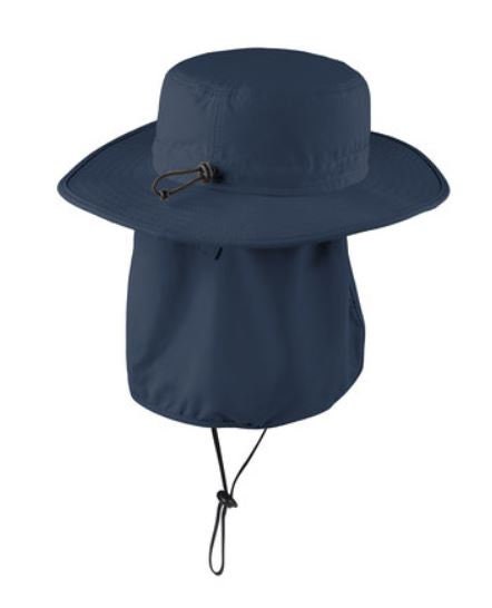 Custom Embroidered Sun Bucket Hat: Wide-Brim Outdoor Hat with Neck Shade