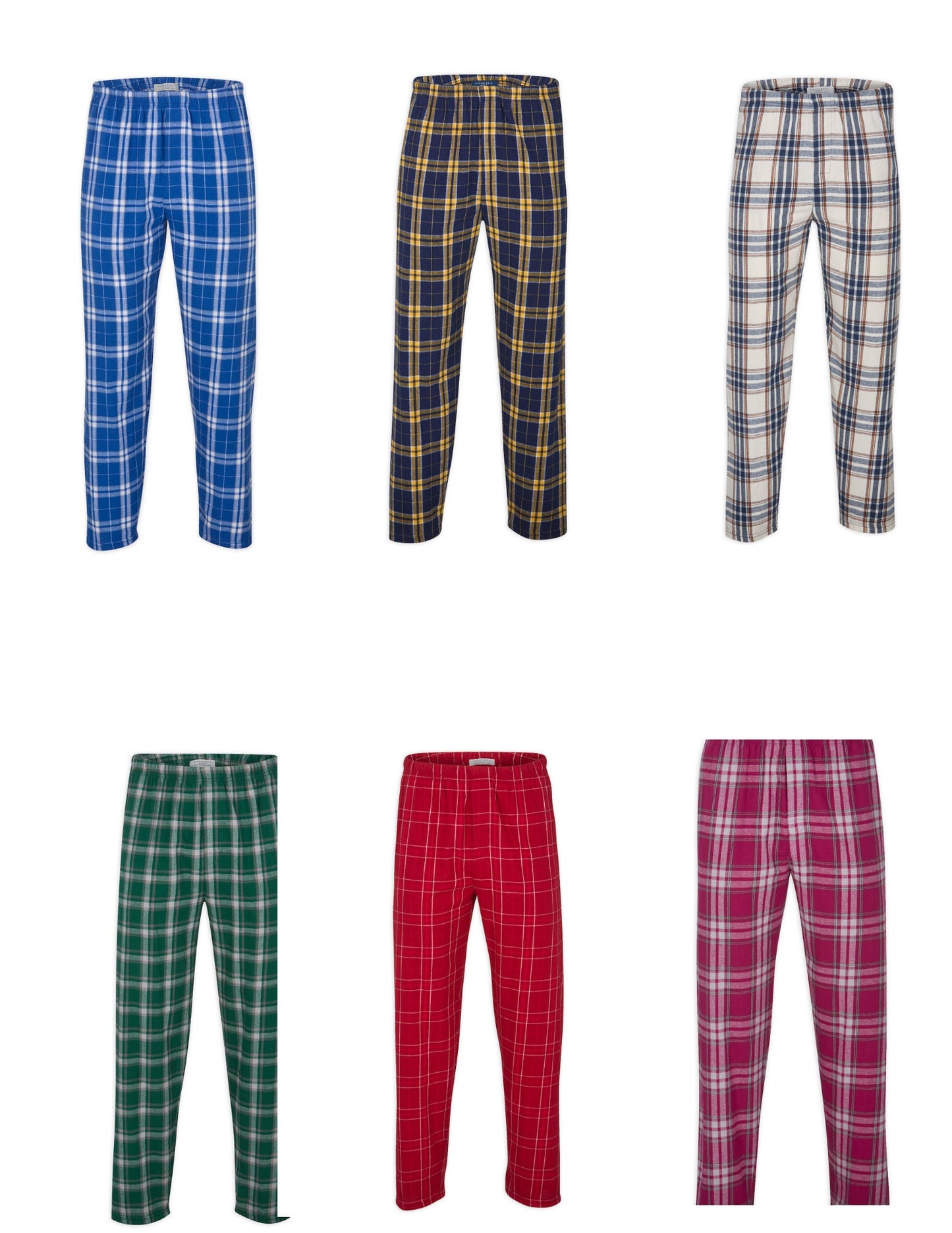 Personalized Plaid Flannel Pajama Pants: Custom Team Colors
