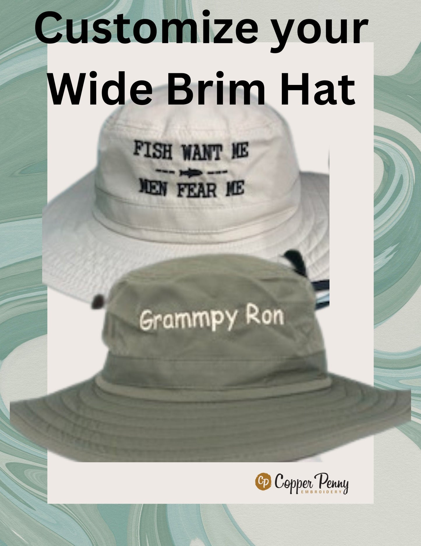 Custom Embroidered Sun Bucket Hat: Wide-Brim Outdoor Hat with Neck Shade