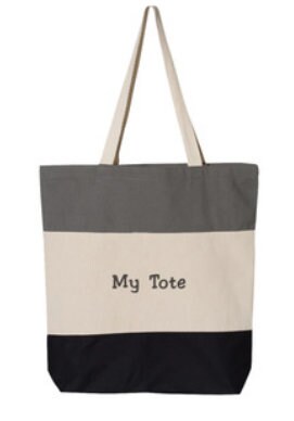 Personalized Embroidered Cotton Canvas Tote Bag - Gift for Mom