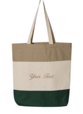 Personalized Embroidered Cotton Canvas Tote Bag - Gift for Mom