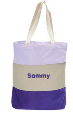 Personalized Embroidered Cotton Canvas Tote Bag - Gift for Mom