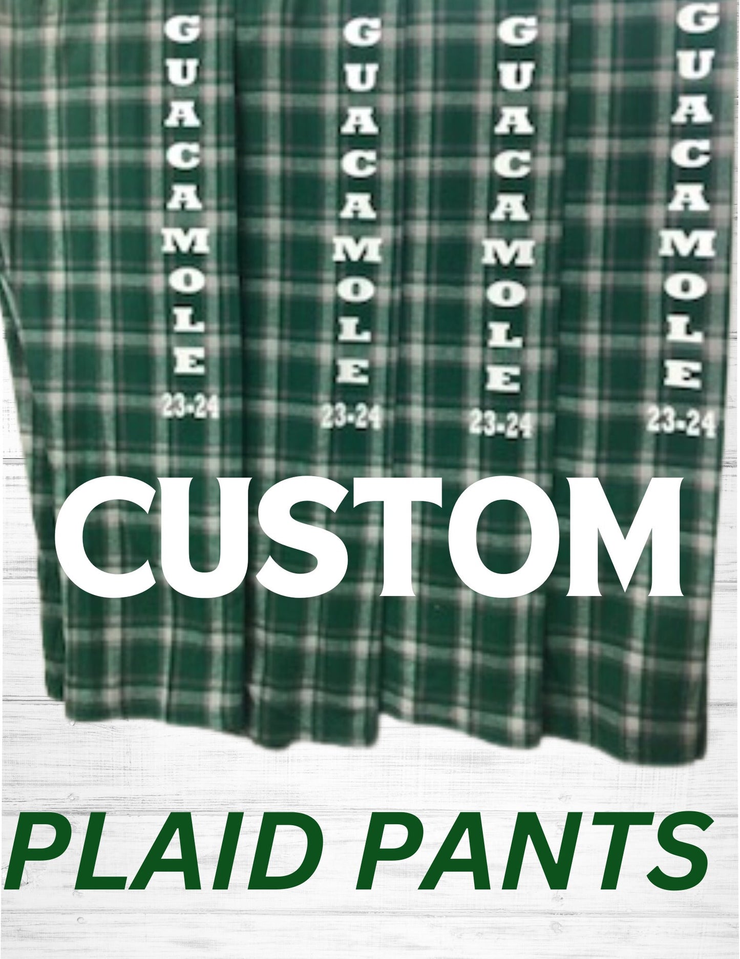 Personalized Plaid Flannel Pajama Pants: Custom Team Colors