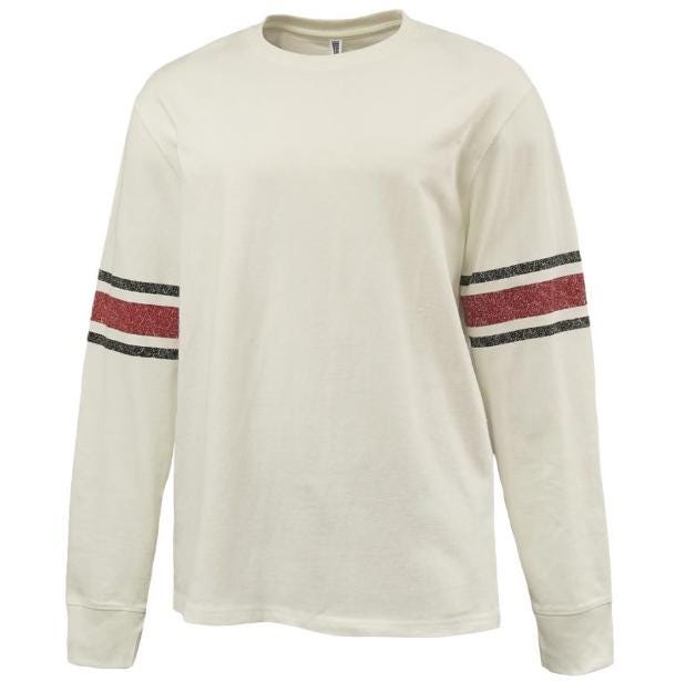 Crazy Loud and Proud Varsity Vintage Cheer Mom Shirt: Relaxed Fit Unisex Crewneck