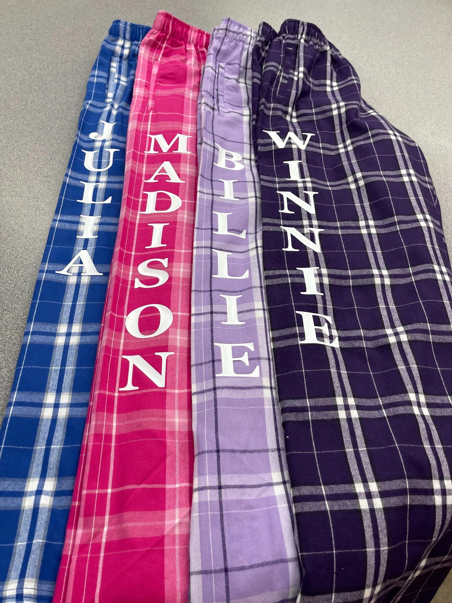 Personalized Plaid Flannel Pajama Pants: Custom Team Colors
