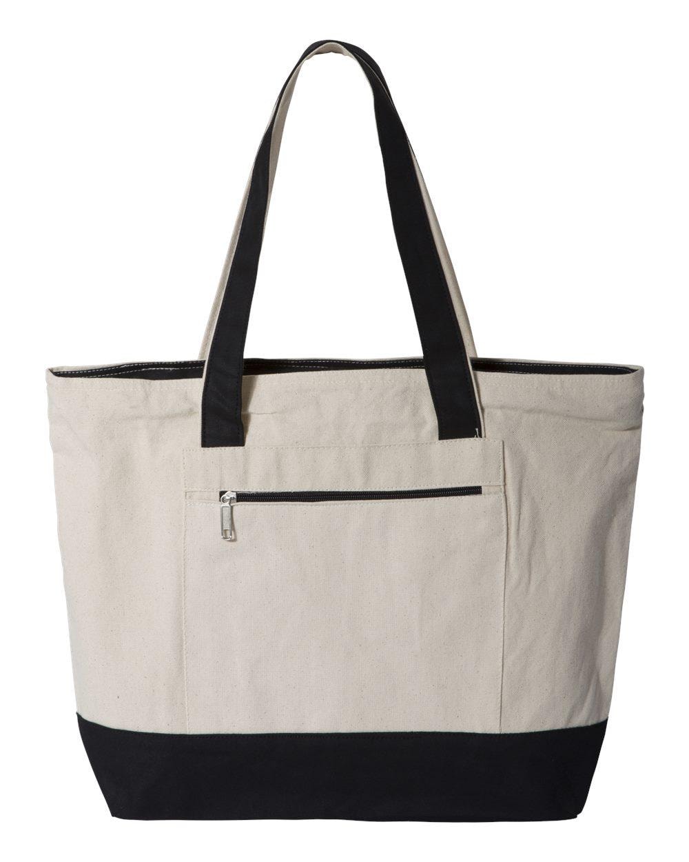 Personalized Canvas Tote Bag: Monogrammed Travel Beach Bag
