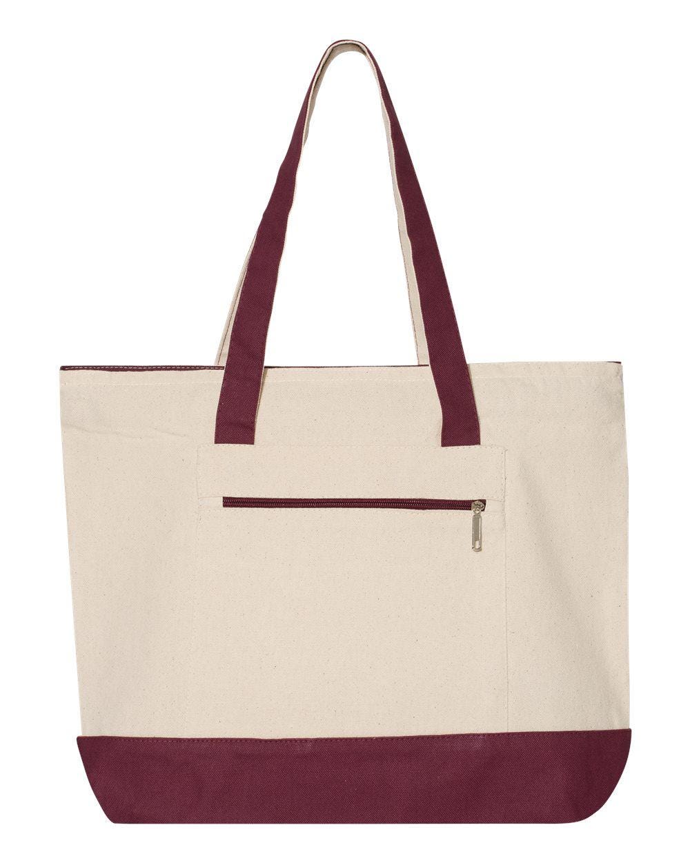 Personalized Canvas Tote Bag: Monogrammed Travel Beach Bag