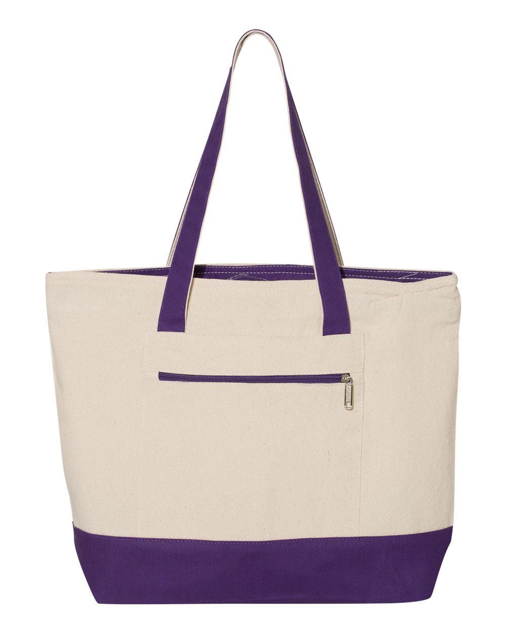 Personalized Canvas Tote Bag: Monogrammed Travel Beach Bag