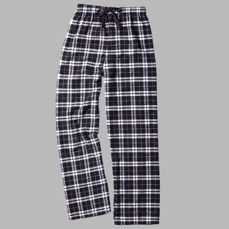 Flannel Plaid Lounge Pants Customized Sport Team Matching Color Wear Team or School Pride Cheer Spirit Screen Print Down Leg Customization