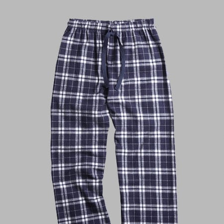 Flannel Plaid Lounge Pants Customized Sport Team Matching Color Wear Team or School Pride Cheer Spirit Screen Print Down Leg Customization
