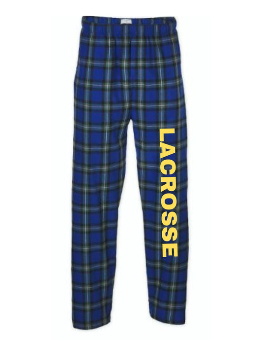 Flannel Plaid Lounge Pants Customized Sport Team Matching Color Wear Team or School Pride Cheer Spirit Screen Print Down Leg Customization